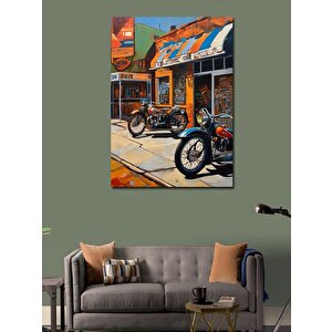 Kanvas Tablo Vintage Motosikletler