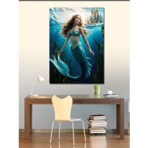 Kanvas Tablo Mavi Deniz Kızı 70x100 cm