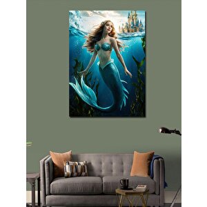 Kanvas Tablo Mavi Deniz Kızı 70x100 cm