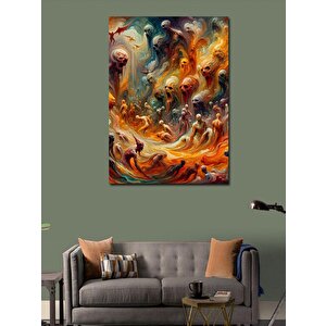 Kanvas Tablo Soyut Canavarlar 100x140 cm