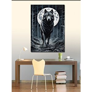 Kanvas Tablo Bozkurt Ve Dolunay 70x100 cm