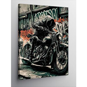 Kanvas Tablo Chopper Motosiklet 100x140 cm