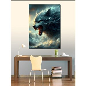 Kanvas Tablo Kızgın Kurt 70x100 cm