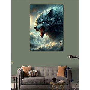 Kanvas Tablo Kızgın Kurt 70x100 cm