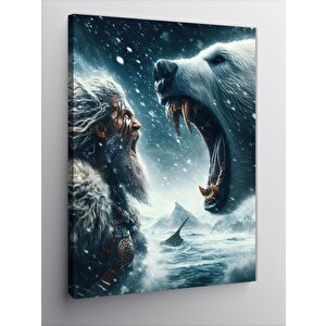 Kanvas Tablo Bozayı Ve Viking 100x140 cm