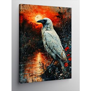 Kanvas Tablo Beyaz  Karga 70x100 cm