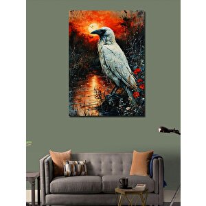 Kanvas Tablo Beyaz  Karga 70x100 cm