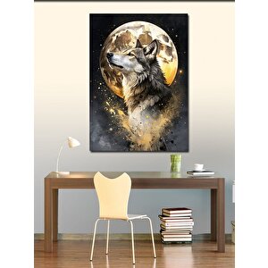 Kanvas Tablo Kurt Ve Dolunay 100x140 cm