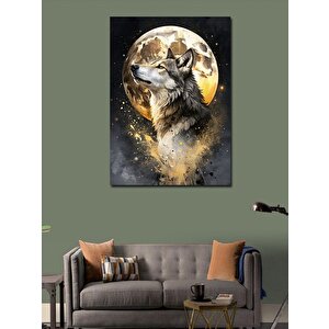 Kanvas Tablo Kurt Ve Dolunay 100x140 cm