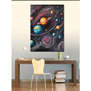 Kanvas Tablo Renkli Gezegenler 70x100 cm