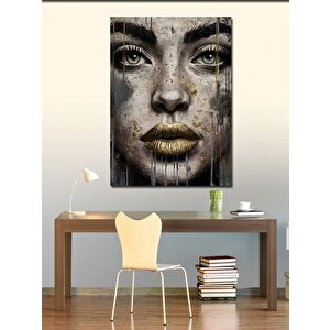 Kanvas Tablo Renkli Gözlü Soyut Kadın 70x100 cm