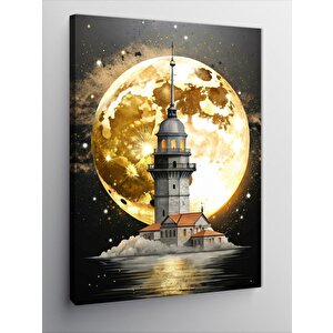 Kanvas Tablo Dolunay Ve Kız Kulesi 100x140 cm
