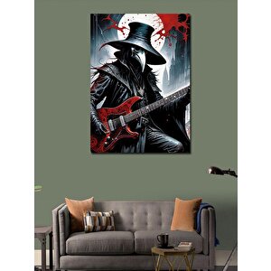 Kanvas Tablo Elektro Gitar Çalan Kartal