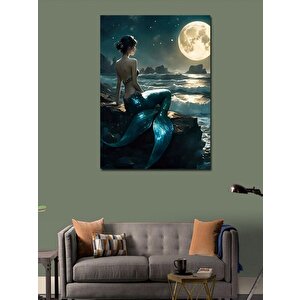 Kanvas Tablo Deniz Kızı Ve Dolunay 70x100 cm