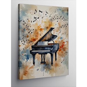 Kanvas Tablo Soyut Piyano 70x100 cm