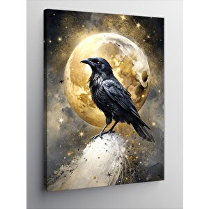Kanvas Tablo Dolunay Ve Karga 100x140 cm