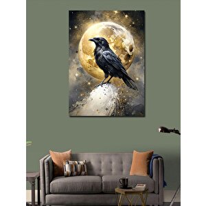 Kanvas Tablo Dolunay Ve Karga 100x140 cm