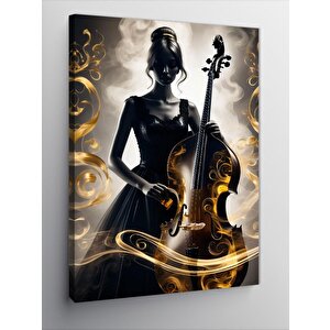 Kanvas Tablo Çello Çalan Kadın 70x100 cm