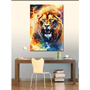 Kanvas Tablo Kükreyen Aslan