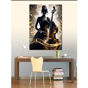 Kanvas Tablo Çello Çalan Kadın 100x140 cm