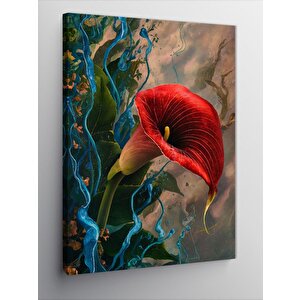 Kanvas Tablo Kırmızı Lale 100x140 cm