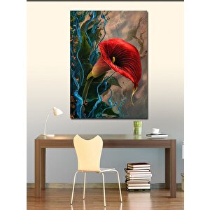 Kanvas Tablo Kırmızı Lale 100x140 cm