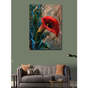 Kanvas Tablo Kırmızı Lale 100x140 cm