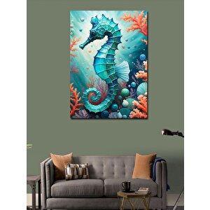 Kanvas Tablo Mavi Denizatı 70x100 cm