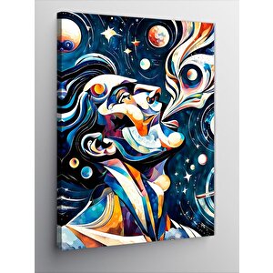 Kanvas Tablo Soyut Adam Ve Duman 70x100 cm
