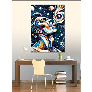 Kanvas Tablo Soyut Adam Ve Duman 70x100 cm