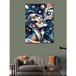 Kanvas Tablo Soyut Adam Ve Duman 70x100 cm