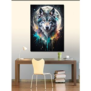 Kanvas Tablo Bozkurt Ve Dolunay 70x100 cm