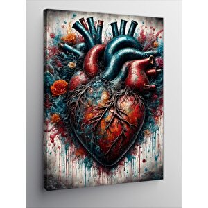 Kanvas Tablo Soyut İnsan Kalbi 70x100 cm