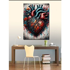 Kanvas Tablo Soyut İnsan Kalbi 100x140 cm