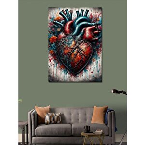 Kanvas Tablo Soyut İnsan Kalbi 100x140 cm