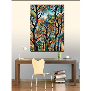 Kanvas Tablo Renkli Orman 70x100 cm