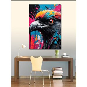 Kanvas Tablo Renkli Karga 100x140 cm