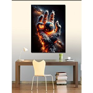 Kanvas Tablo Soyut El Ve Dünya 100x140 cm