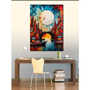 Kanvas Tablo Soyut Şehir 100x140 cm
