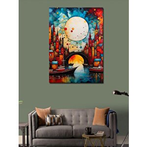 Kanvas Tablo Soyut Şehir 100x140 cm
