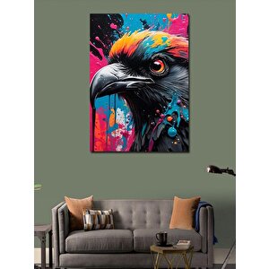 Kanvas Tablo Renkli Karga 70x100 cm