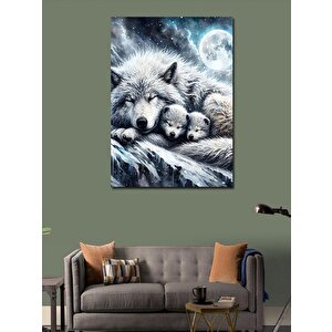 Kanvas Tablo Kurt Ailesi 100x140 cm