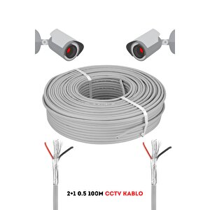 Cctv Kablo Güvenlik Kamera Kablosu 2+1 0.5mm 100m Metre