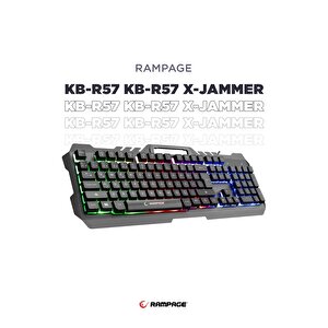 Kb-r57 X-jammer Gökkuşağı Aydınlatmalı Usb Tam Türkçe Gaming Oyuncu Klavyesi