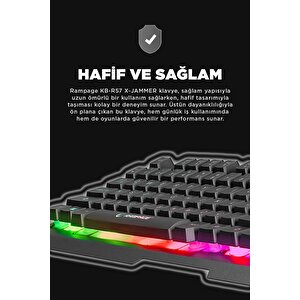 Rampage Kb-r57 X-jammer Gökkuşağı Aydınlatmalı Usb Tam Türkçe Gaming Oyuncu Klavyesi