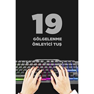 Rampage Kb-r57 X-jammer Gökkuşağı Aydınlatmalı Usb Tam Türkçe Gaming Oyuncu Klavyesi