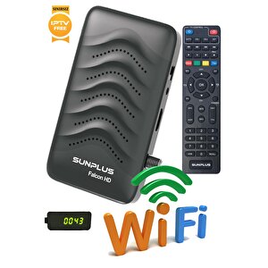 Sunplus Falcon Çanaklı-çanaksız Wi-fi Dahil Full Hd Sınırsız Sinema Paketli Uydu Alıcısı