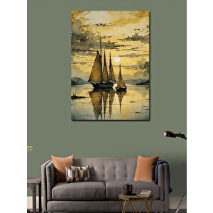 Kanvas Tablo Yelkenli Tekneler 100x140 cm