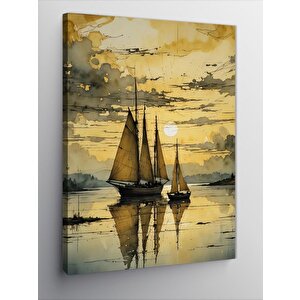 Kanvas Tablo Yelkenli Tekneler 70x100 cm