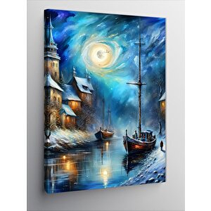 Kanvas Tablo Yelkenli Tekneler 70x100 cm